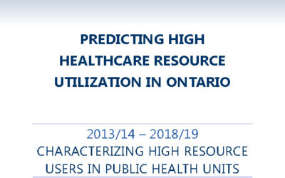 New report from Population Health Analytics Lab predicts high healthcare resource utilization in Ontario